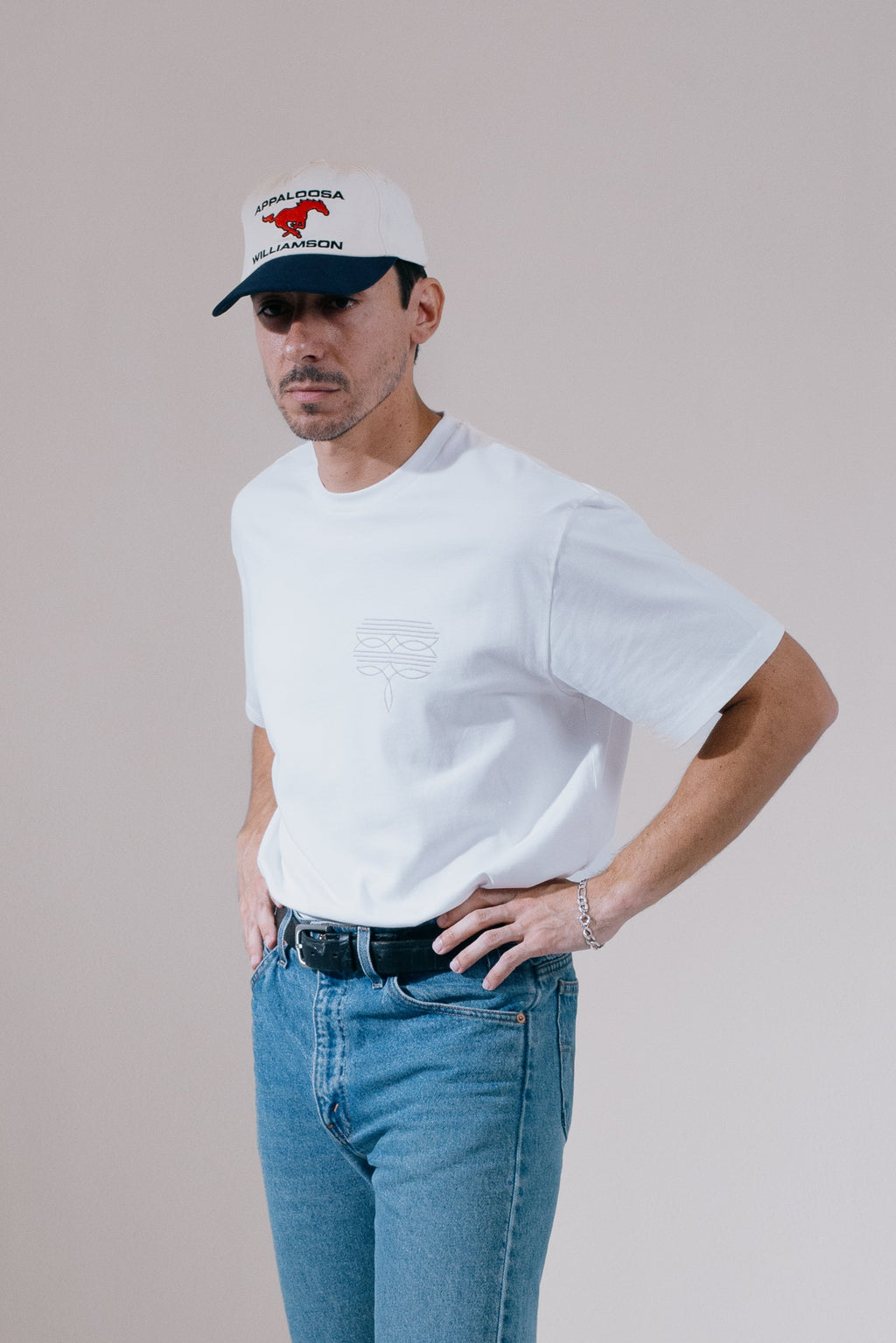 Horsepower Cap - Cream/Navy
