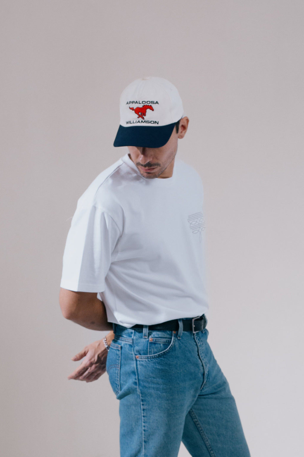 Horsepower Cap - Cream/Navy